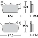 Plaquettes de frein BRAKING 890CM46 semi-métallique