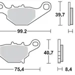 Plaquettes de frein BRAKING 905CM44 métal fritté Suzuki RM85