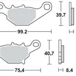Plaquettes de frein BRAKING 905CM44 métal fritté Suzuki RM85