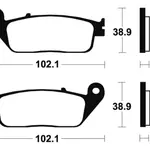 Plaquettes de frein TECNIUM ME127 organique