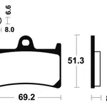 Plaquettes de frein TECNIUM ME134 organique