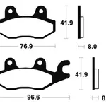 Plaquettes de frein TECNIUM ME138 organique