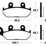 Plaquettes de frein TECNIUM ME150 organique