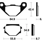 Plaquettes de frein TECNIUM ME151 organique
