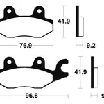 Plaquettes de frein TECNIUM ME188 organique