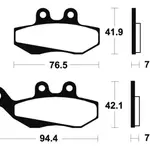 Plaquettes de frein TECNIUM ME189 organique