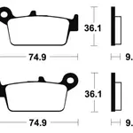 Plaquettes de frein TECNIUM ME190 organique