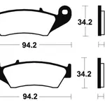 Plaquettes de frein TECNIUM MO194 métal fritté