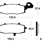 Plaquettes de frein TECNIUM MF205 métal fritté