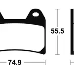 Plaquettes de frein TECNIUM MSR206 métal fritté