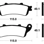 Plaquettes de frein TECNIUM MSS222 métal fritté