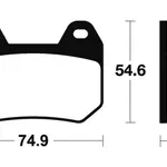 Plaquettes de frein TECNIUM MA246 organique