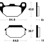 Plaquettes de frein TECNIUM ME249 organique