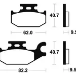 Plaquettes de frein TECNIUM MSS254 métal fritté