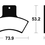 Plaquettes de frein TECNIUM MO255 métal fritté