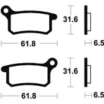 Plaquettes de frein TECNIUM MO283 métal fritté