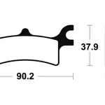 Plaquettes de frein TECNIUM MOA287 métal fritté