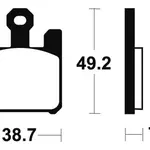 Plaquettes de frein TECNIUM MSR288 métal fritté