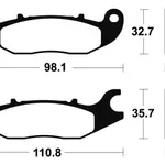 Plaquettes de frein TECNIUM ME297 organique