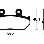 Plaquette de frein TECNIUM Type ME304 organique