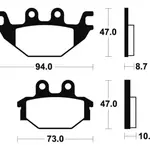 Plaquettes de frein TECNIUM MO310 métal fritté