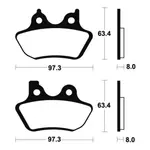 Plaquettes de frein TECNIUM MA326 organique