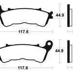 Plaquettes de frein TECNIUM ME328 scooter organique