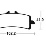 Plaquettes de frein TECNIUM MCR341 métal fritté carbone
