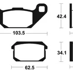 Plaquettes de frein TECNIUM MA348 organique