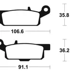 Plaquettes de frein TECNIUM MO351 métal fritté