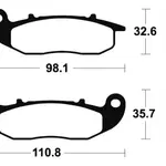 Plaquettes de frein TECNIUM MO359 métal fritté
