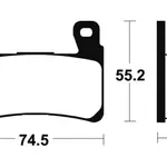 Plaquettes de frein TECNIUM MSR360 métal fritté