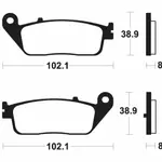 Plaquettes de frein TECNIUM MSS383 metal fritté