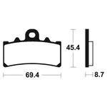 Plaquettes de frein TECNIUM MF377 métal fritté