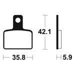 Plaquettes de frein TECNIUM MOR395 métal fritté
