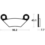 Plaquettes de frein TECNIUM MOA399 métal fritté