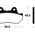 Plaquettes de frein TECNIUM ME42 organique