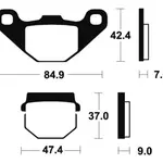 Plaquettes de frein TECNIUM ME44 organique