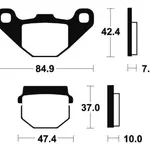 Plaquettes de frein TECNIUM ME48 organique