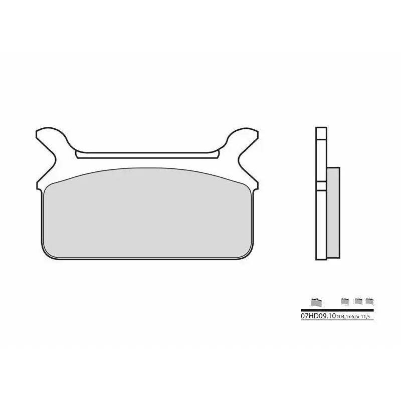 Plaquettes de frein BREMBO 07HD0910 organique Harley Davidson