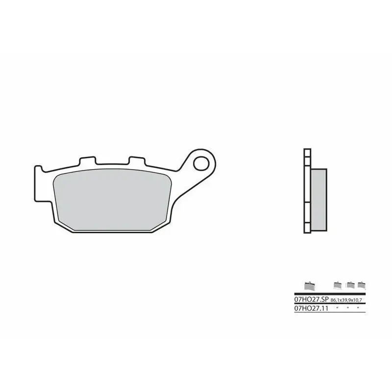 Plaquettes de frein BREMBO 07HO2711