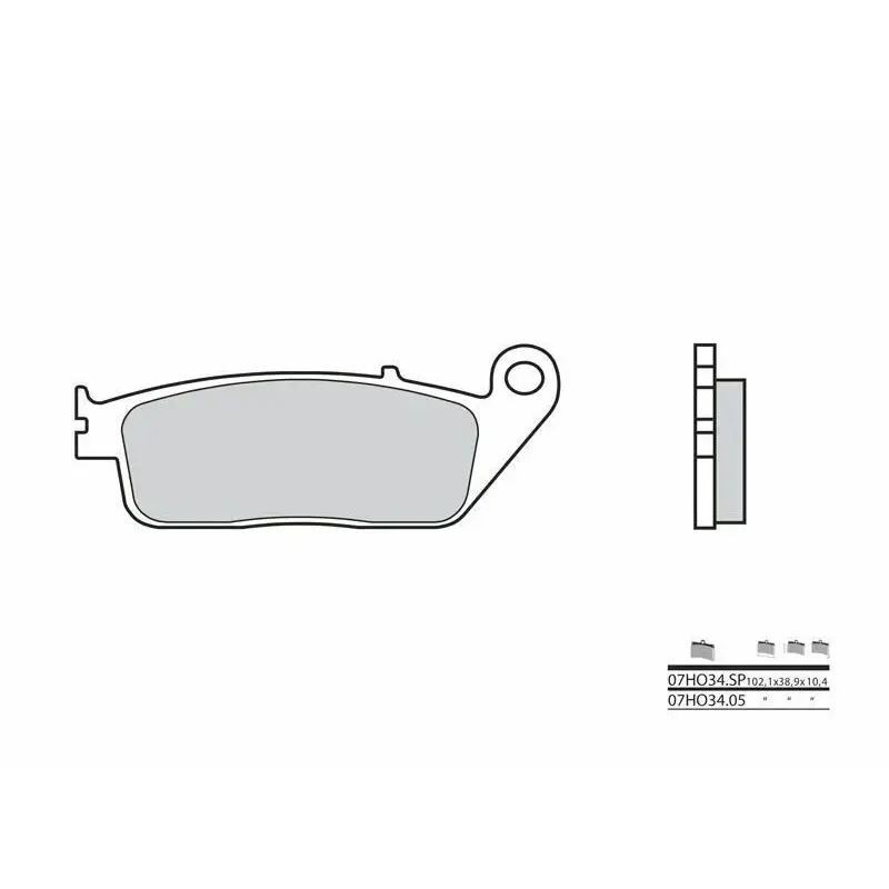 Plaquettes de frein BREMBO 07HO3405 composé origine