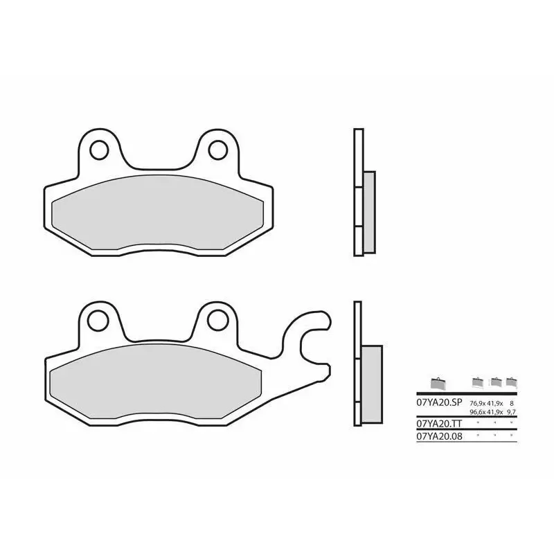 Plaquettes de frein BREMBO 07YA2008 composé origine