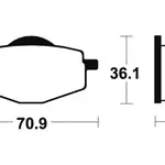 Plaquettes de frein TECNIUM ME75 organique