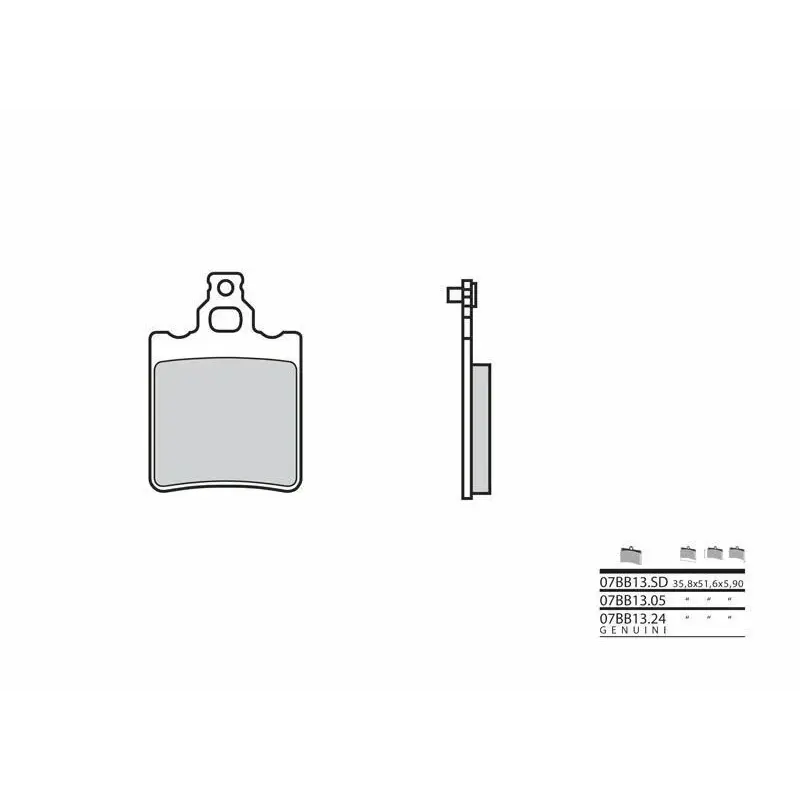 Plaquettes de frein BREMBO 07BB13SD métal fritté KTM SX65