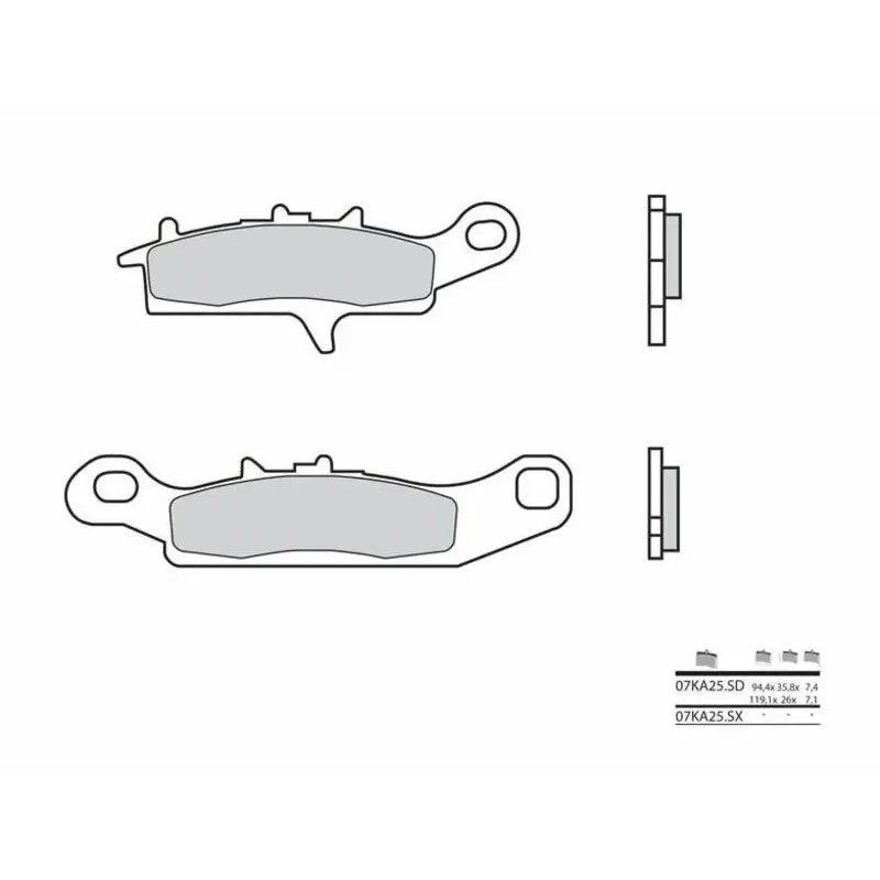 Plaquettes de frein BREMBO 07KA25SD métal fritté