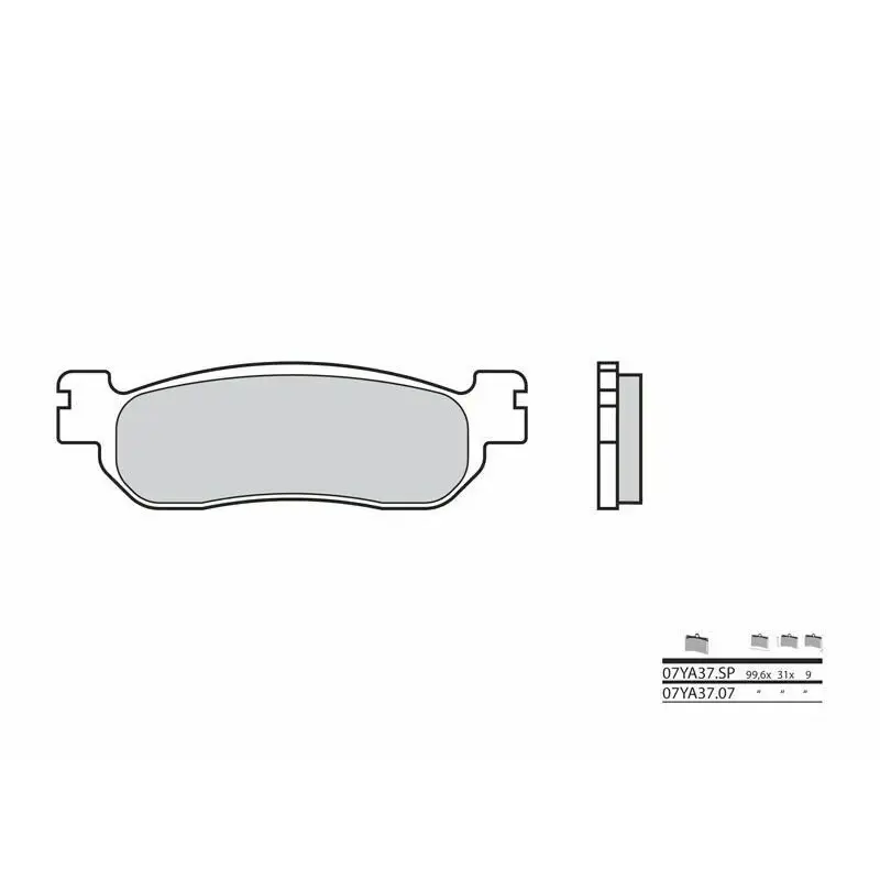 Plaquettes de frein BREMBO 07YA37SP métal fritté Yamaha YZF-R1/R6