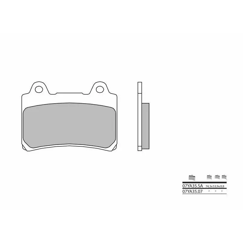 Plaquettes de frein BREMBO 07YA3507 organique Yamaha FJ1200