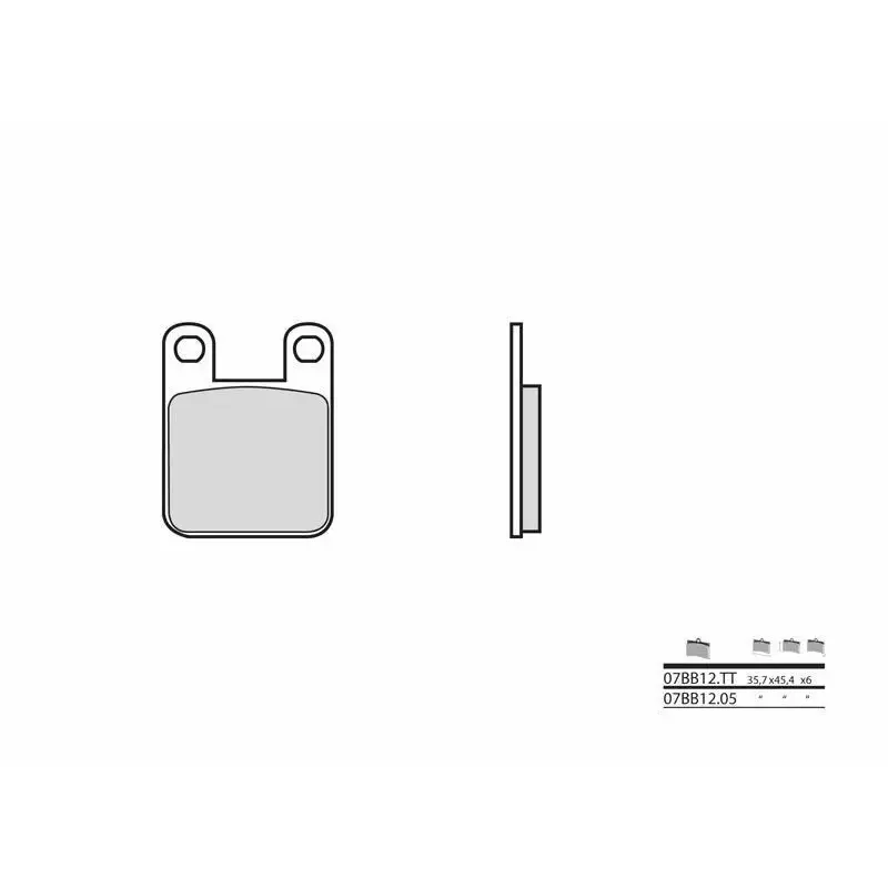 Plaquettes de frein BREMBO 07BB1205 organique