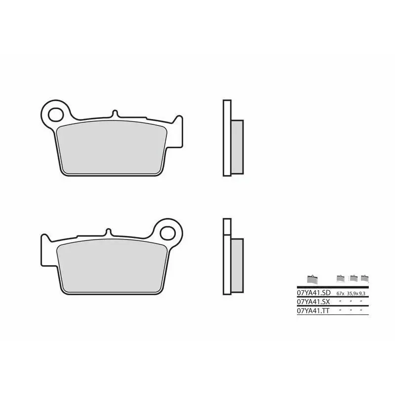Plaquettes de frein BREMBO 07YA41SX métal fritté